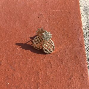 Cute Gold Pineapple Stud Earrings
